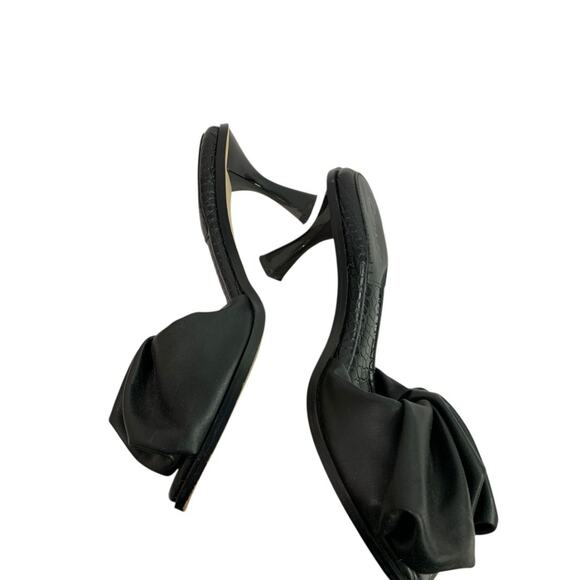 Size 8M Circus by Sam Edelman Slade Black Leather 3" Heel Slides - Picture 9 of 11